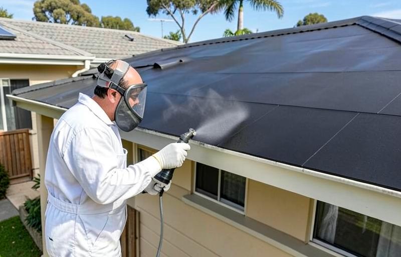 Roof Painting on a Toowoomba home